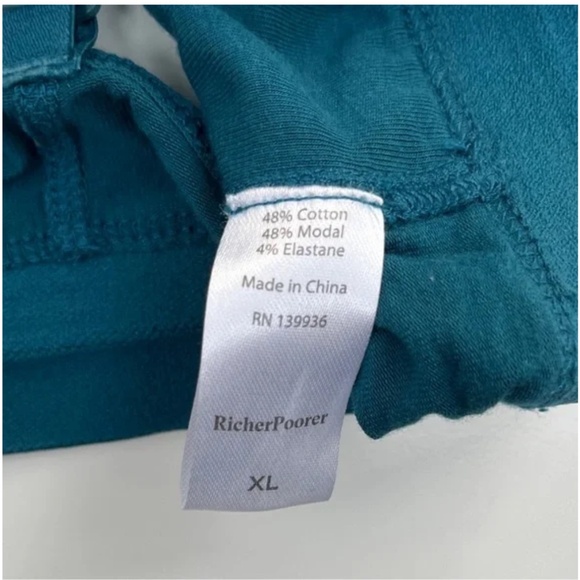 Richer Poorer Teal Bralette Cotton Modal XL - Picture 2 of 3